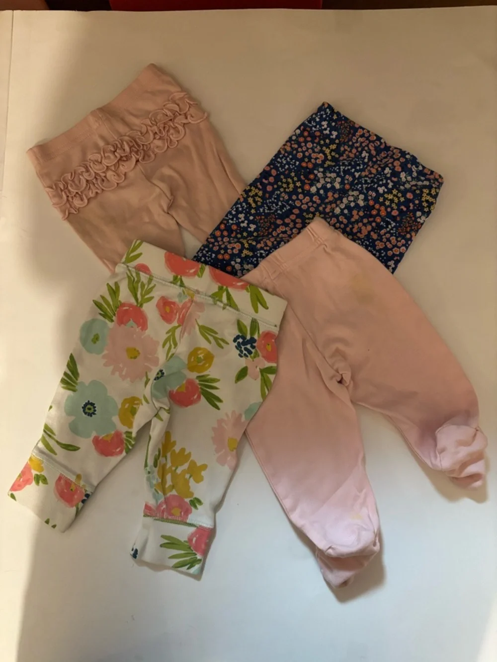 Carter's Baby Girls Pink, Navy, Floral Pants Set